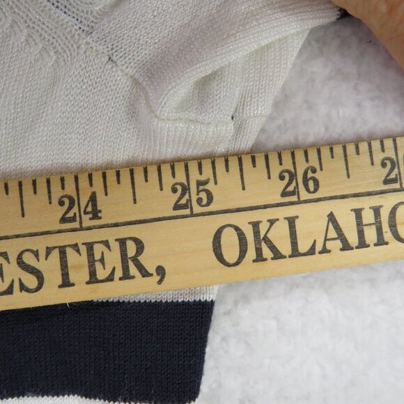 Lane Bryant Sweater Womens 2XL 22/24 Striped Floral Lace Hem Pullover Plus Size - Picture 9 of 10